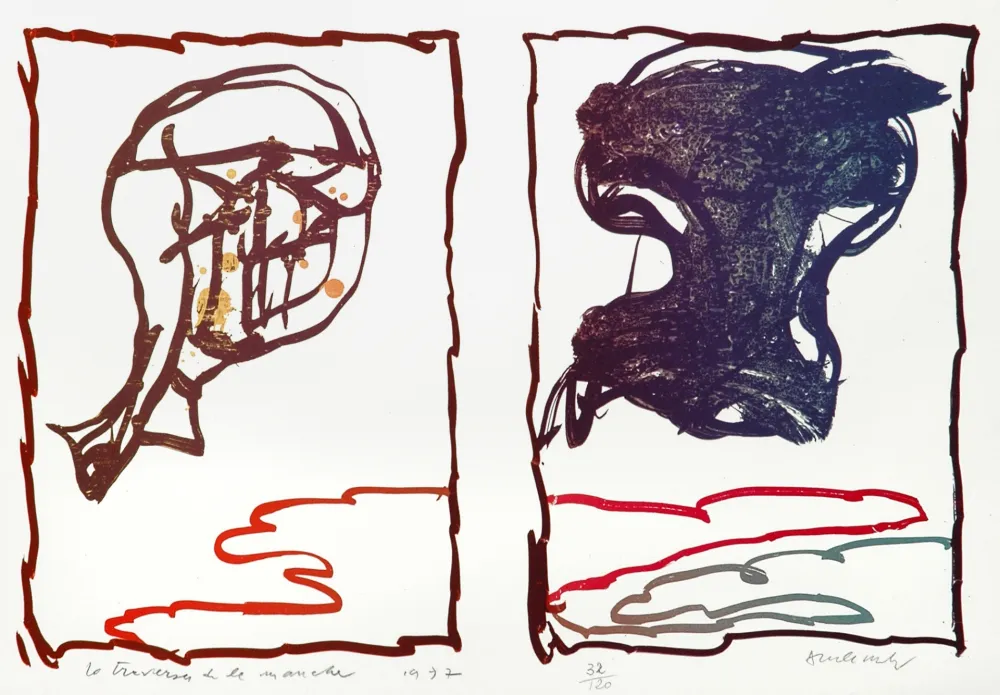 Lithografie Alechinsky - La Traversée de la Manche