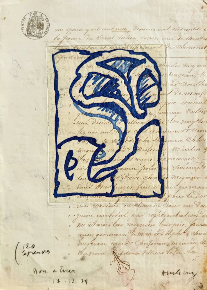 Ets Alechinsky - La vie comme elle tourne, bleu