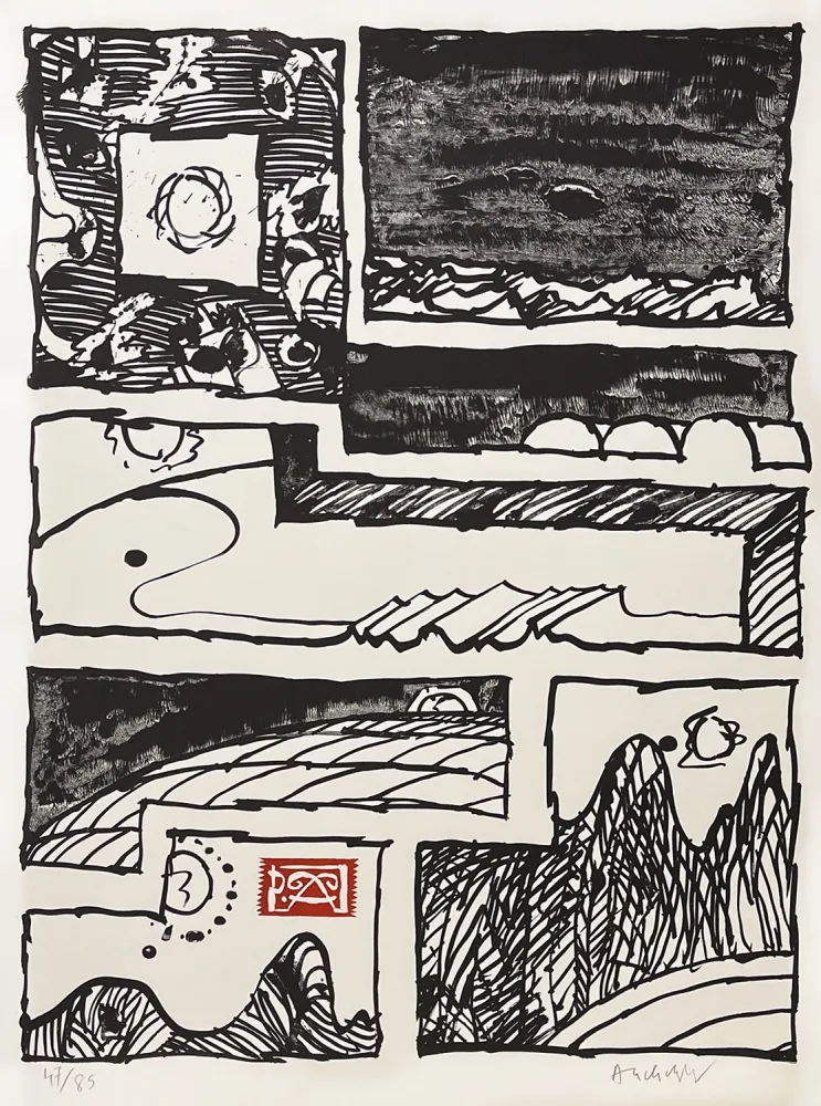 Lithografie Alechinsky - Le cachet faisant foi