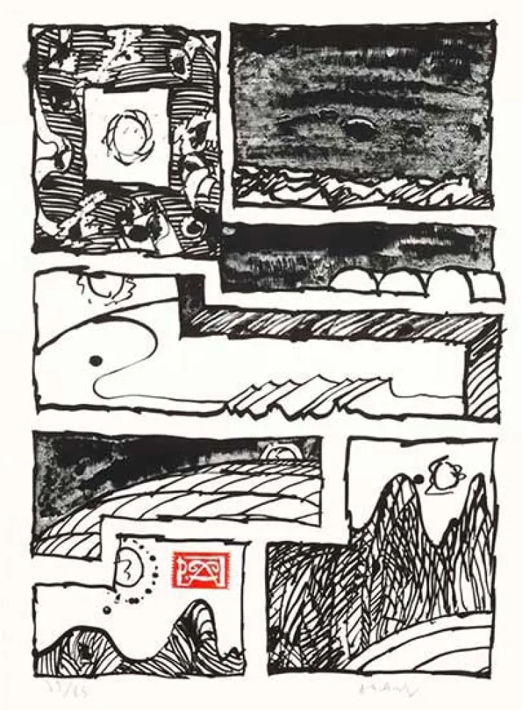 Lithografie Alechinsky - Le cachet faisant foi