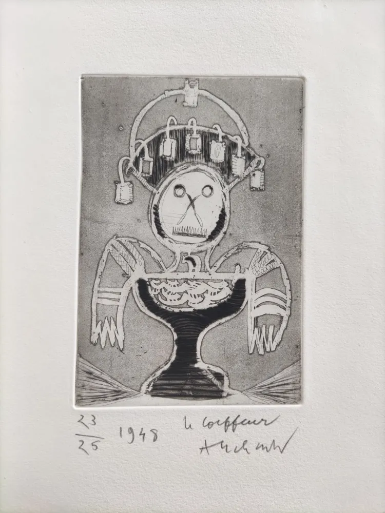 Droge Naald Alechinsky - Le coiffeur