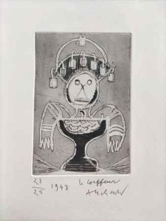 Droge Naald Alechinsky - Le coiffeur