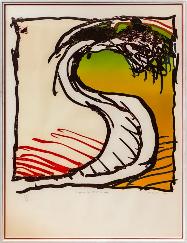 Lithografie Alechinsky - Le genou dans la grande robe