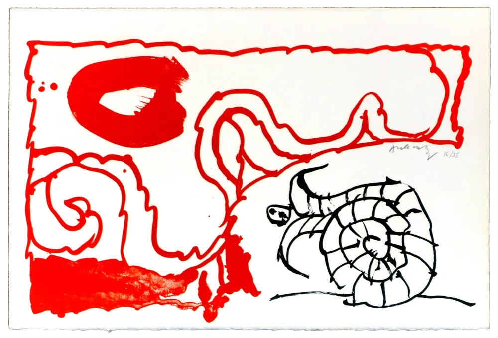 Lithografie Alechinsky - Le rêve de l'ammonite 5