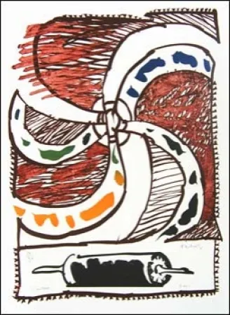 Lithografie Alechinsky - L'encreur