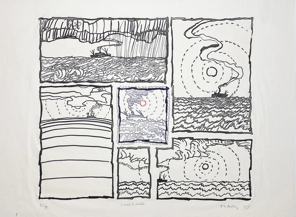 Gravure Alechinsky - L'envie de partir