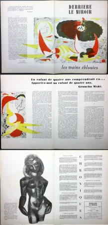 Geïllustreerd Boek Alechinsky - LES MAINS ÉBLOUIES. (Derrière le Miroir n° 32. Octobre 1950)