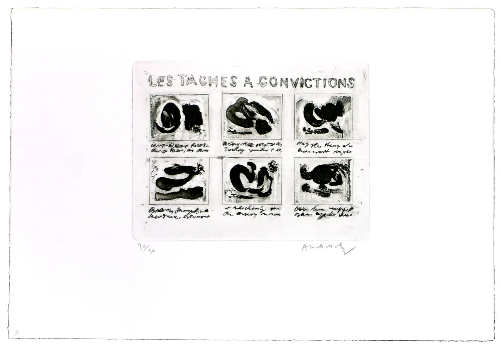Ets Alechinsky - Les tâches à convictions