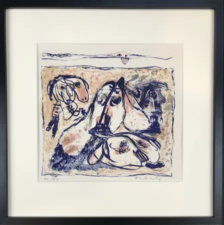 Lithografie Alechinsky - Les tireurs de langue, 1962