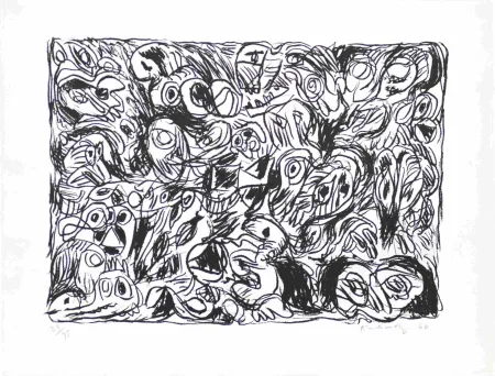 Lithografie Alechinsky - Les yeux ouverts