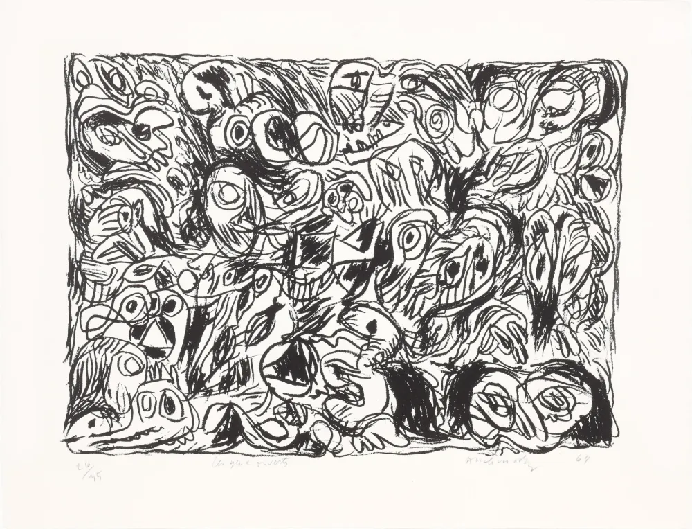 Lithografie Alechinsky - Les yeux ouverts