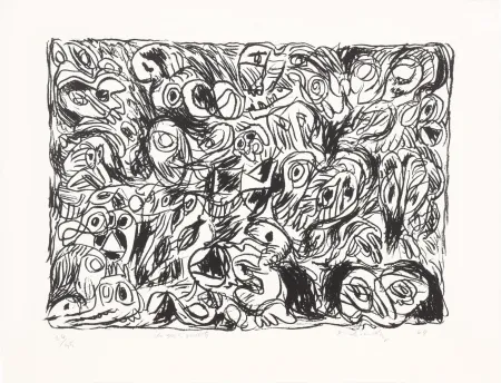 Lithografie Alechinsky - Les yeux ouverts