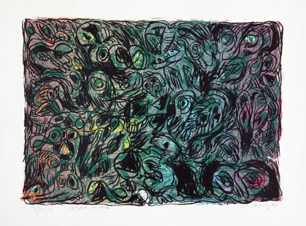 Lithografie Alechinsky - Les yeux ouverts