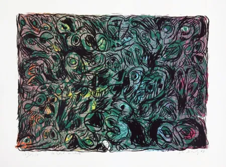 Lithografie Alechinsky - Les yeux ouverts