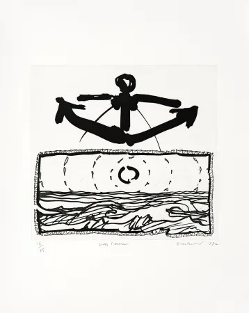 Gravure Alechinsky - Lever l'ancre