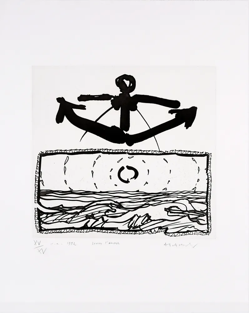 Ets En Aquatint Alechinsky - Lever L’encre