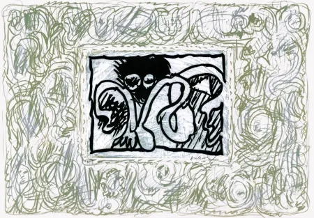 Linosnede Alechinsky - Lino-litho