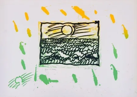 Linosnede Alechinsky - Lino-litho, Planche VII