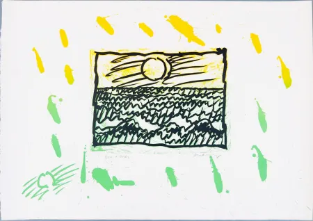 Linosnede Alechinsky - Lino-litho, Planche VII