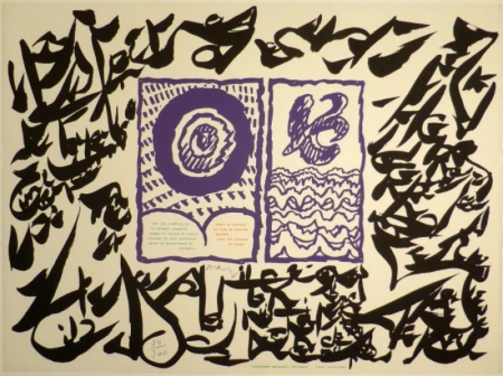 Linosnede Alechinsky - Linolog I