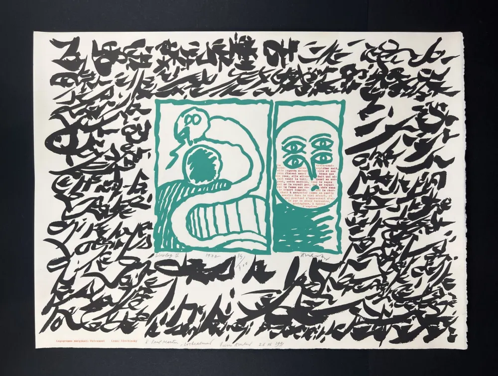 Lithografie Alechinsky - Linolog II