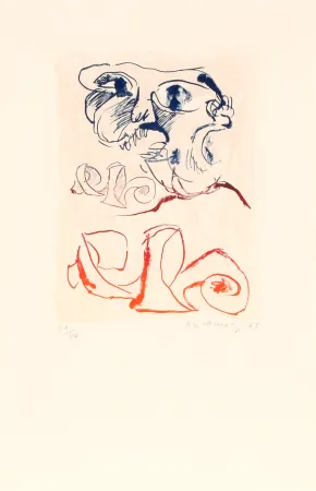 Lithografie Alechinsky - Mangeur d'épluchures