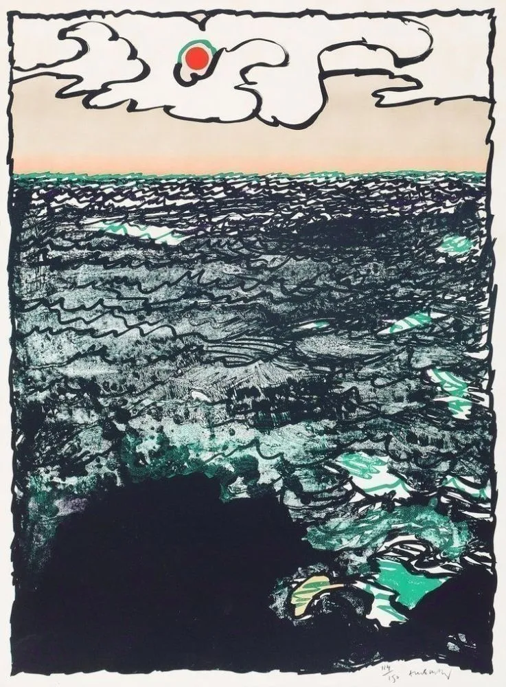 Lithografie Alechinsky - Maree haute