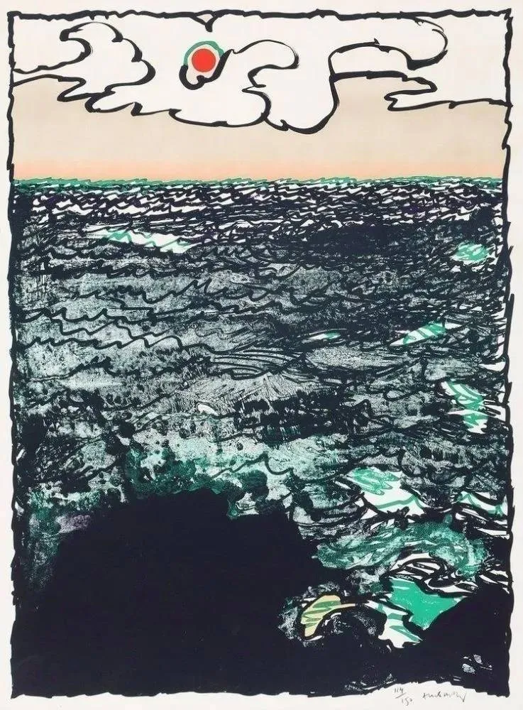 Lithografie Alechinsky - Maree haute