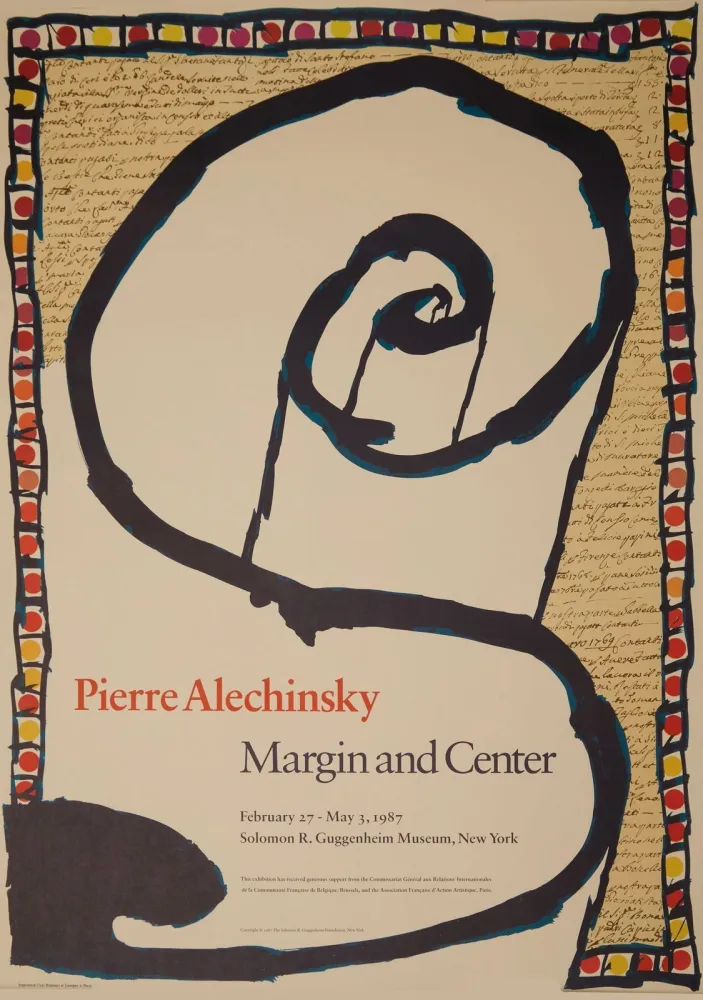 Lithografie Alechinsky - Margin & Center Guggenheim NY
