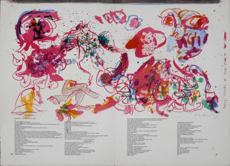 Lithografie Alechinsky - Moi, Pensé À Rue Piat, 1964 - Hand-signed!