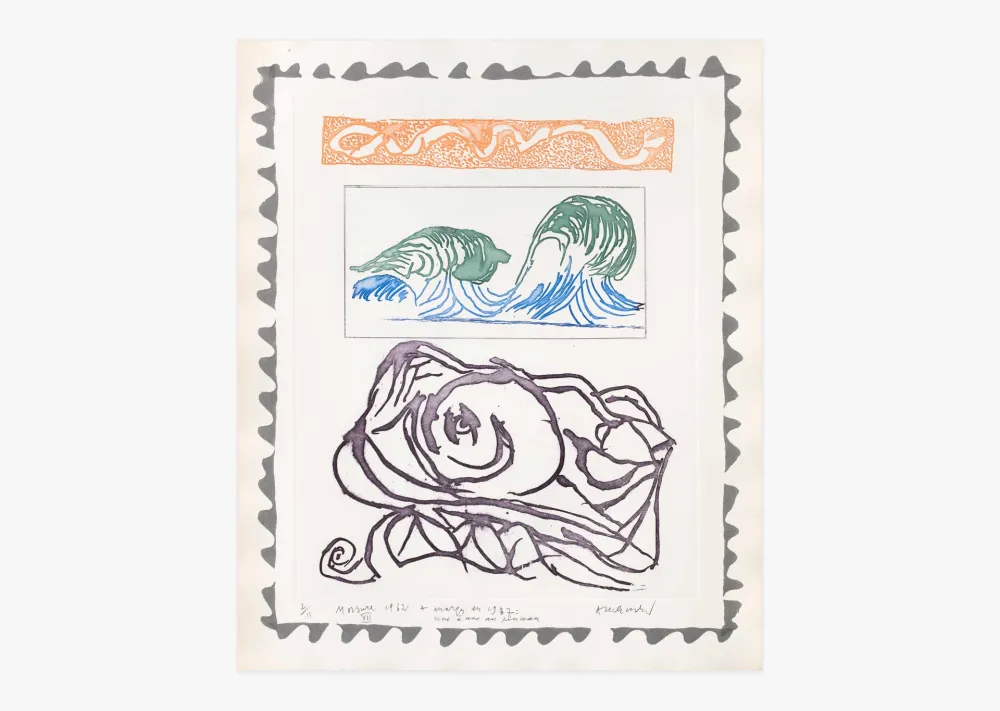 Gravure Alechinsky - Morsures VII