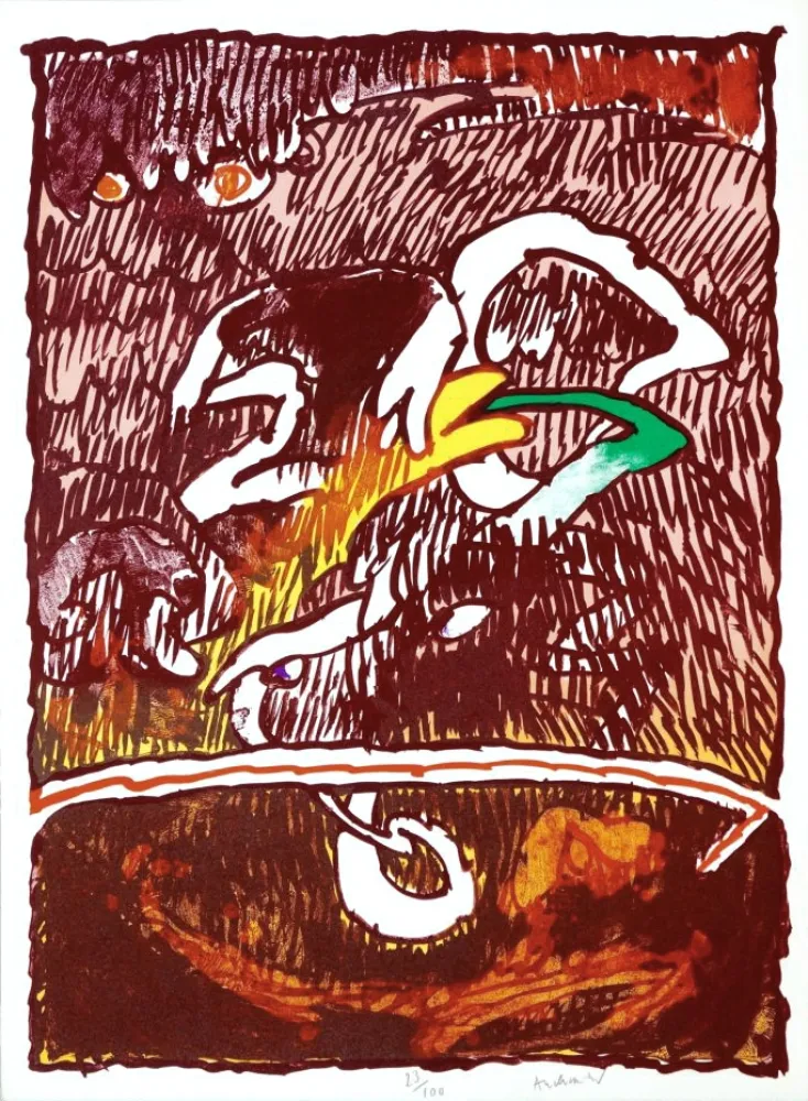 Lithografie Alechinsky - Objets volants