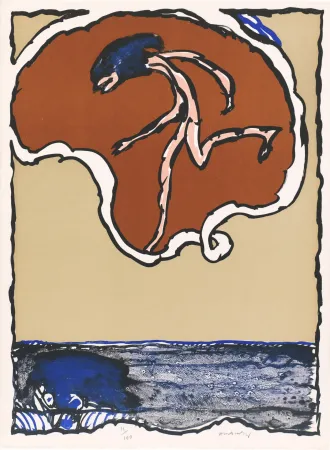 Lithografie Alechinsky - Objets volants II