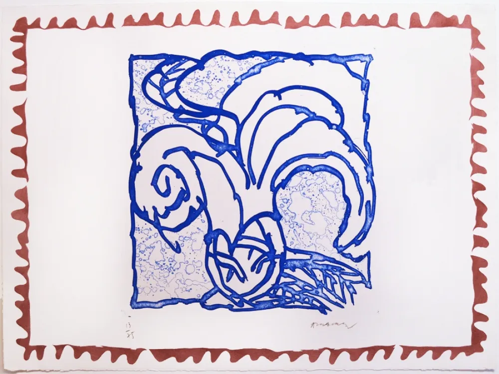 Gravure Alechinsky - Orange de Binche