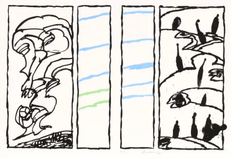 Lithografie Alechinsky - Pages de Vacillations 01