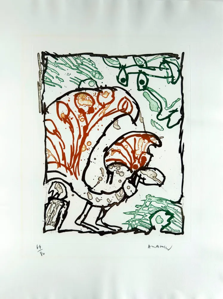 Lithografie Alechinsky - Paon