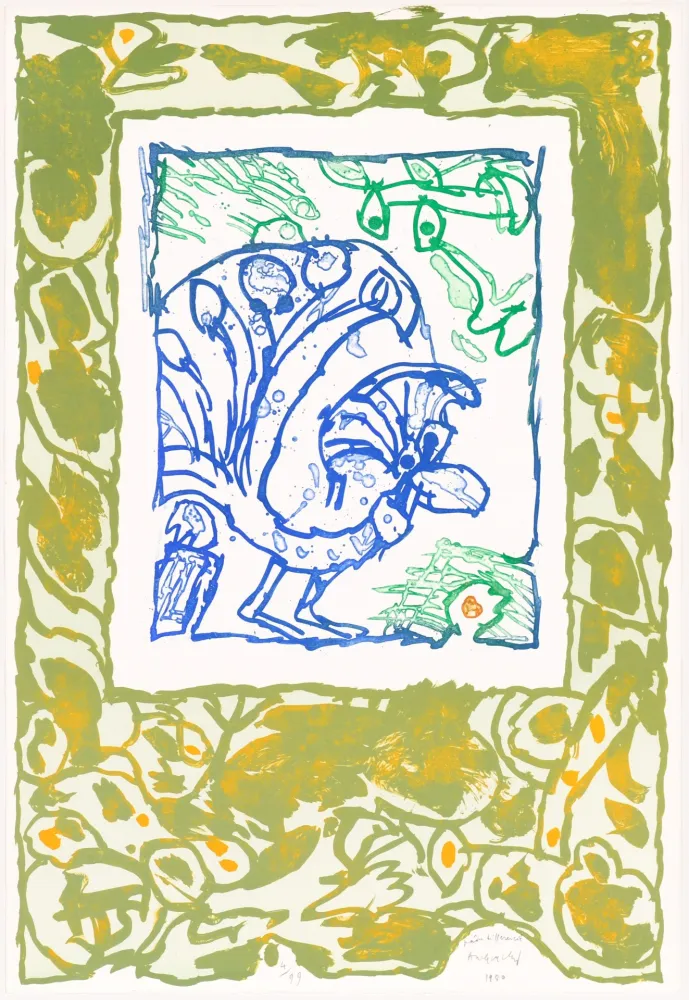 Lithografie Alechinsky - Paon différencié