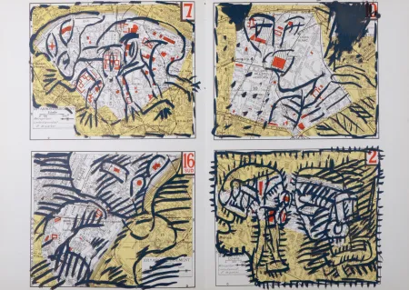 Lithografie Alechinsky - Paris Districts, 1982