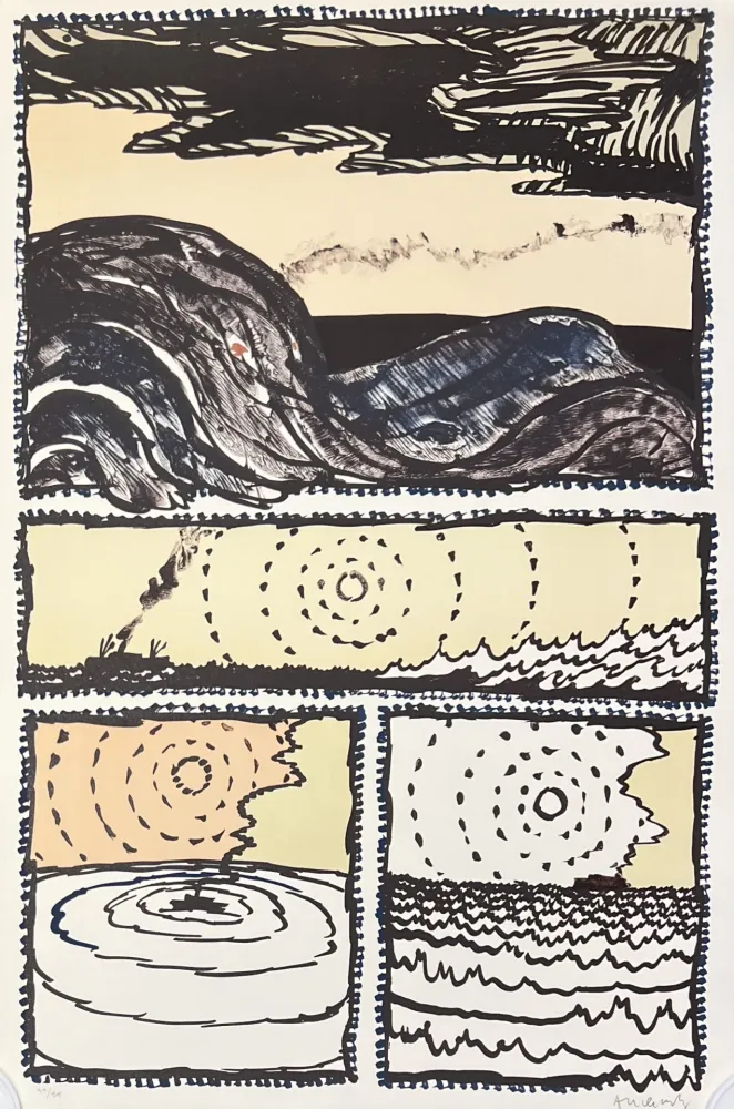 Lithografie Alechinsky - Pierre Alechinsky Lithographie Le Volturno, n°49/99, Clot & Bramsen, 1989