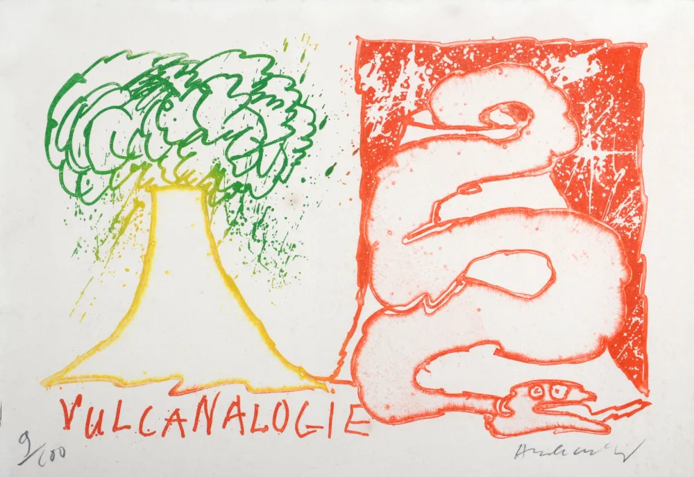 Ets Alechinsky - Pierre Alechinsky : Vulcanalogie, 1970 - Hand-signed