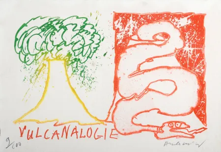 Ets Alechinsky - Pierre Alechinsky : Vulcanalogie, 1970 - Hand-signed
