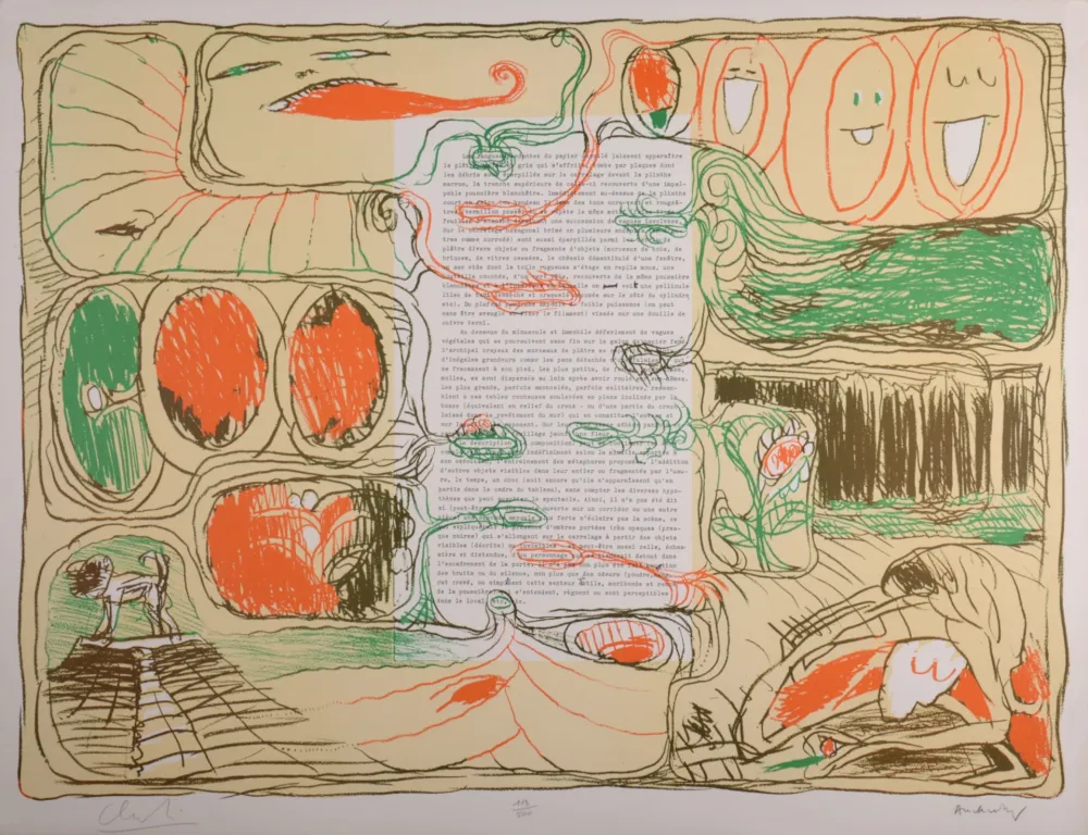 Lithografie Alechinsky - Placard, 1975