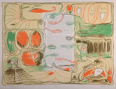 Lithografie Alechinsky - Placard, 1975