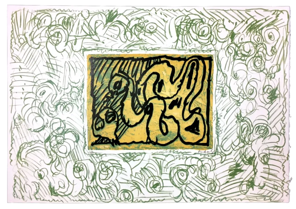 Linosnede Alechinsky - Planche I