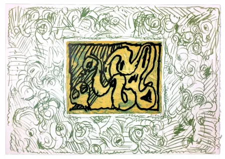 Linosnede Alechinsky - Planche I