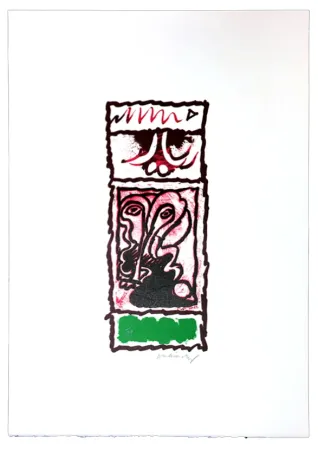 Linosnede Alechinsky - Planche X