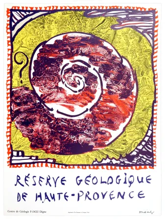 Lithografie Alechinsky - Réserve géologique de la Haute-Provence
