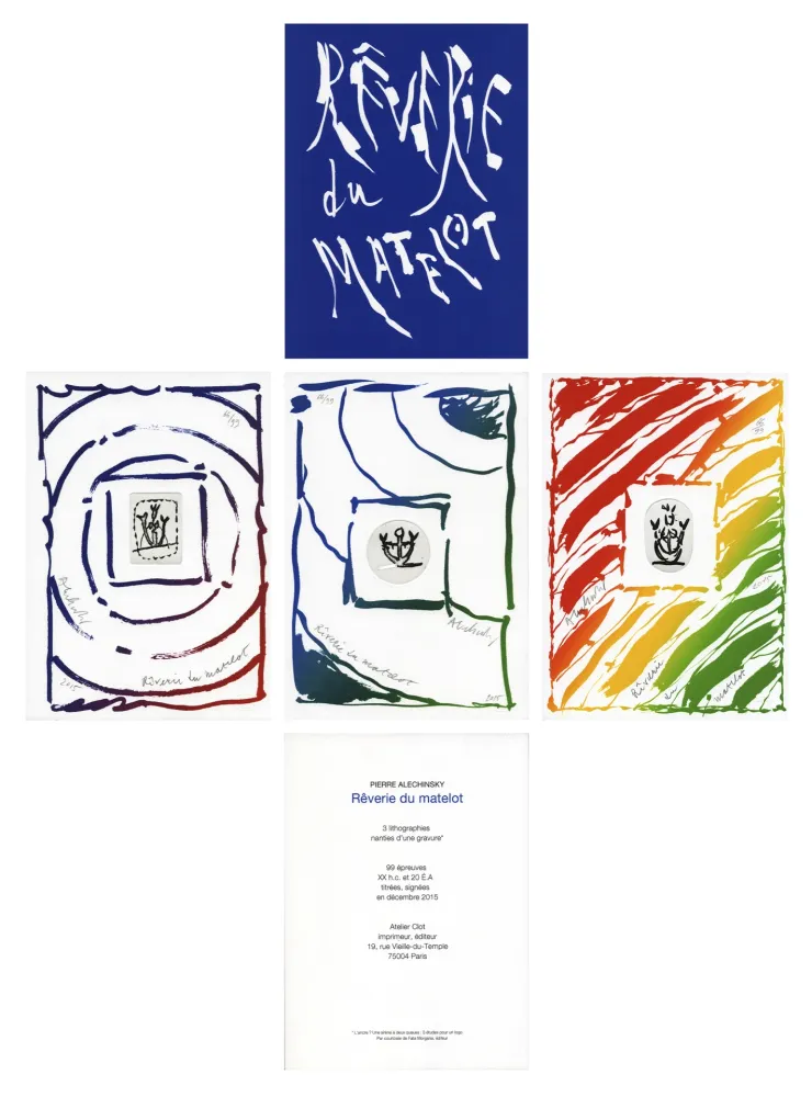 Gravure Alechinsky - Rêverie du Matelot I, II, III