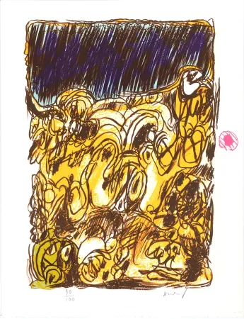 Lithografie Alechinsky - Ruée