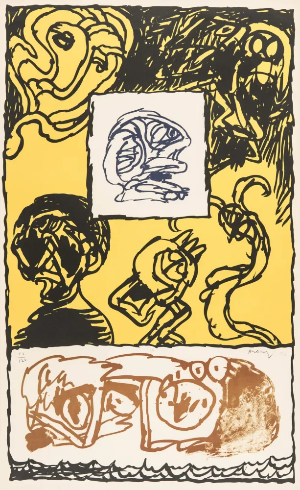 Lithografie Alechinsky - Samuel Beckett